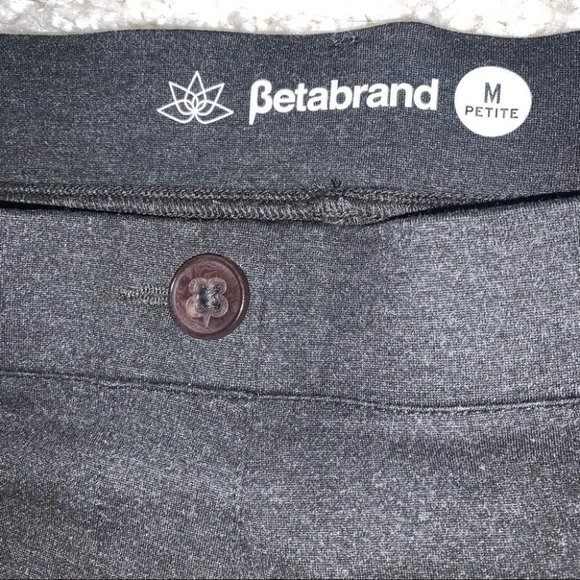 Betabrand Boot-Cut Dress Pants Size Medium Petite Charcoal Grey Stretch NWOT - Picture 9 of 12